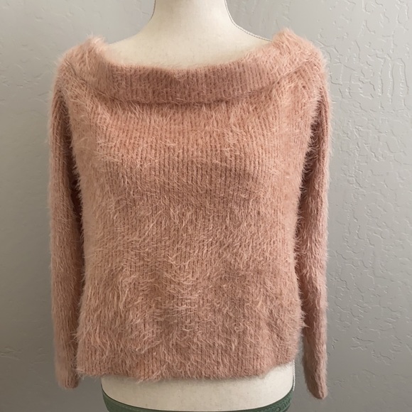 Lt pink fuzzy and super comfortable sweater. - Picture 2 of 3